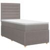 vidaXL Lit boxspring avec matelas Taupe 90 x 190 cm Tissu