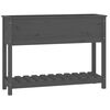 vidaXL Jardini&egrave;re avec &eacute;tag&egrave;re Gris 111,5x34,5x81cm Bois massif de pin