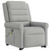 vidaXL Fauteuil de massage inclinable gris nuage tissu