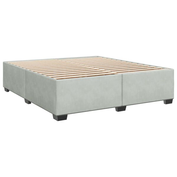 vidaXL Cadre de lit sans matelas gris clair 180x200 cm velours