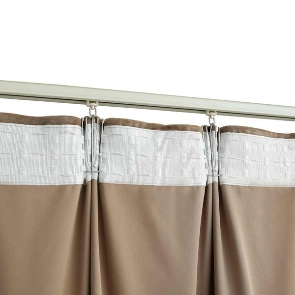 vidaXL Rideaux occultants avec crochets 2 pcs Velours Beige 140x175 cm