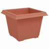vidaXL Pot de Fleurs Carr&eacute; 6 pcs Rouge brique 23 x 23 x 17,5 cm