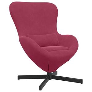 vidaXL Fauteuil &oelig;uf Bordeaux 63 x 73 x 90 cm Velours