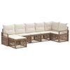 vidaXL Ensemble de canap&eacute; de jardin 7 pcs Beige polyrotin