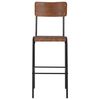 vidaXL Tabourets de bar lot de 2 marron contreplaqué solide et acier