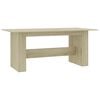vidaXL Table &agrave; manger Ch&ecirc;ne sonoma 180x90x76 cm Bois d&rsquo;ing&eacute;nierie