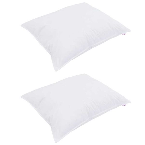 vidaXL Oreiller avec oreiller 2 pcs Blanc 60 x 70 cm Coton