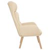vidaXL Chaise de relaxation Cr&egrave;me Tissu