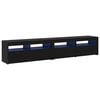 vidaXL Meuble TV 2 pcs Ch&ecirc;ne noir 210 x 35 x 40 cm Bois d'ing&eacute;nierie