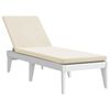 vidaXL Chaise longue avec coussin blanc 186x60x29 cm PP