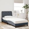 vidaXL Lit avec matelas gris fonc&eacute; 90x200 cm velours