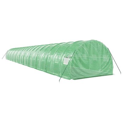 vidaXL Serre avec cadre en acier vert 66 m² 22x3x2 m