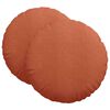 vidaXL Coussins de si&egrave;ge 2 pc Tissu en velours c&ocirc;tel&eacute; Rouge orange