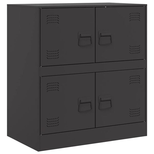vidaXL Buffet noir 67x39x73 cm acier