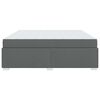 vidaXL Cadre de lit avec matelas Gris fonc&eacute; 200 x 200 cm tissu