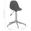 vidaXL Chaise pivotante de bureau Gris fonc&eacute; Tissu