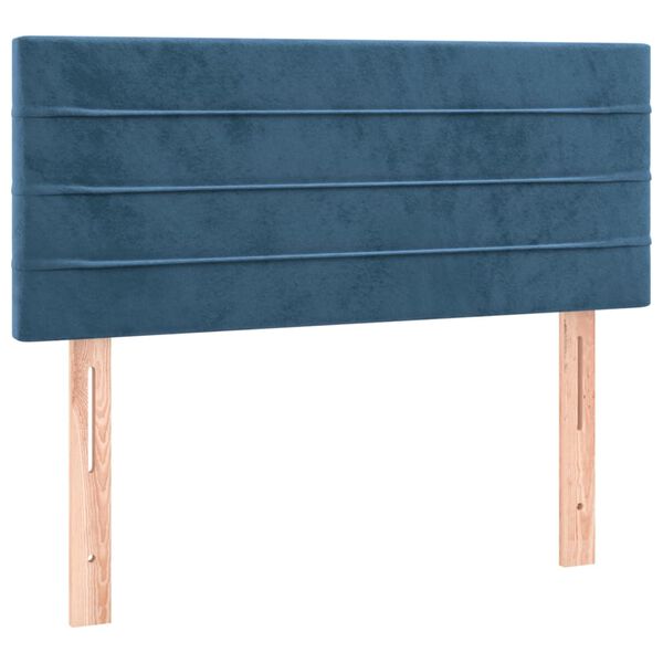 vidaXL Tête de lit Bleu foncé 90x5x78/88 cm Velours