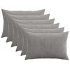 vidaXL Housse de coussin 6 pc ALMELO Gris clair 30 x 50 cm
