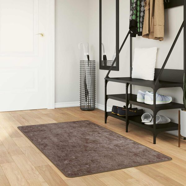 vidaXL Coureur de Tapis MARSA Gris 100 x 80 cm Polyester et PVC