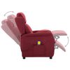 vidaXL Fauteuil de massage Rouge bordeaux Tissu