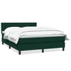 vidaXL Sommier &agrave; lattes de lit et matelas vert fonc&eacute; 140x210cm velours