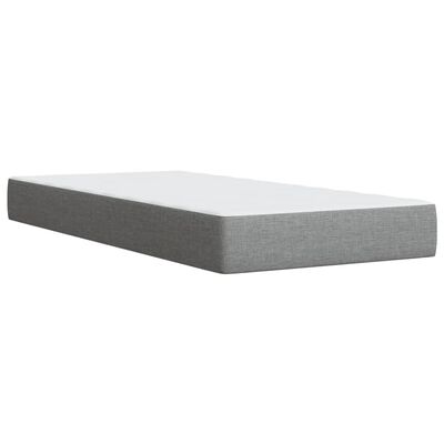 vidaXL Sommier à lattes de lit avec matelas gris clair 80x200 cm tissu