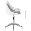 vidaXL Chaise de bureau pivotante Gris et blanc Similicuir