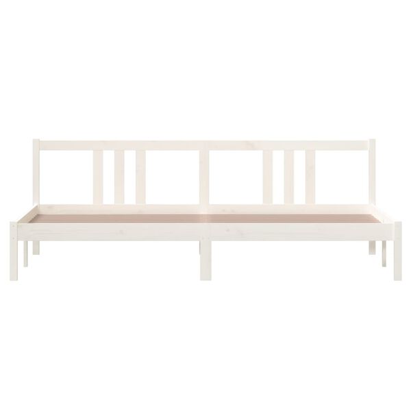 vidaXL Cadre de lit sans matelas blanc bois massif 200x200 cm