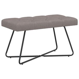 vidaXL Banc avec capitonnage bouton Taupe 80 x 40 x 46 cm Tissu