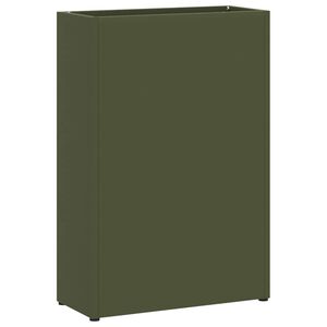 vidaXL Stand de Parapluie de Pluie Vert olive 28 x 12 x 41 cm Acier