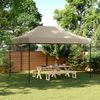 vidaXL Tente de r&eacute;ception pliable escamotable taupe 410x279x315 cm