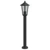 vidaXL Lampadaire d'ext&eacute;rieur noir 80 cm acier inoxydable