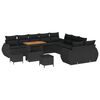 vidaXL Ensemble de canap&eacute; de jardin 13 pc Noir polyrotin