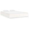 vidaXL Cadre de lit sans matelas blanc bois massif 120x200 cm