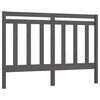 vidaXL T&ecirc;te de lit Gris 146x4x100 cm Bois massif de pin