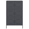 vidaXL Buffet haut anthracite 68x39x113 cm acier