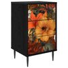 vidaXL Table de chevet GENNEP Ch&ecirc;ne noir 36 x 33 x 61 cm