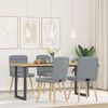 vidaXL Chaises &agrave; manger lot de 4 gris clair tissu