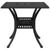 vidaXL Table de jardin noir 80x80x75 cm aluminium coul&eacute;