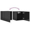 vidaXL Meubles TV muraux 2 pcs Gris brillant 30,5x30x30 cm