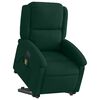 vidaXL Fauteuil inclinable de massage &eacute;lectrique vert fonc&eacute; velours