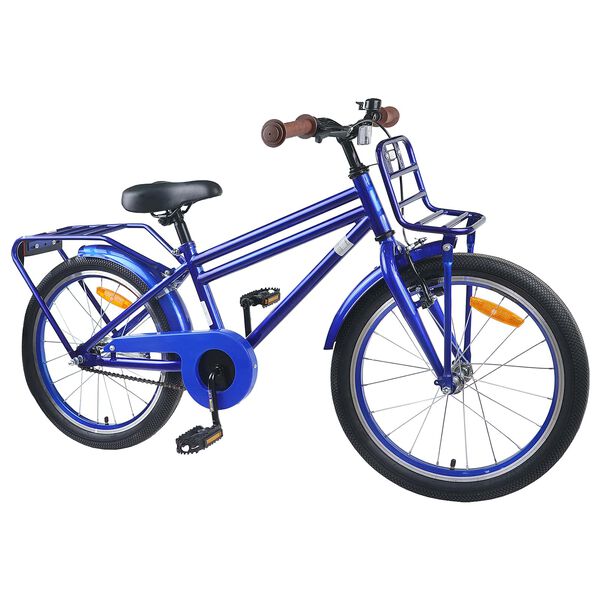 vidaXL V&eacute;lo pour Enfants 18 Pouces pour les 5-7 ans Bleu fonc&eacute;