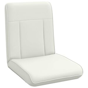 vidaXL Fauteuil de sol ajustable Blanc Simili cuir