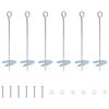 vidaXL Ancre de terre 6 pcs Argent&eacute; &Oslash;10 x 40 cm M&eacute;tal galvanis&eacute;