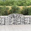 vidaXL Paniers &agrave; gabions arqu&eacute;s 8 pcs 300x50x80/100 cm fer galvanis&eacute;