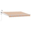vidaXL Auvent r&eacute;tractable &eacute;lectrique Bleu et Orange 3,5 x 2,5 m