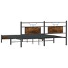 vidaXL Cadre de lit sans matelas ch&ecirc;ne fum&eacute; 183x203 cm bois ing&eacute;nierie