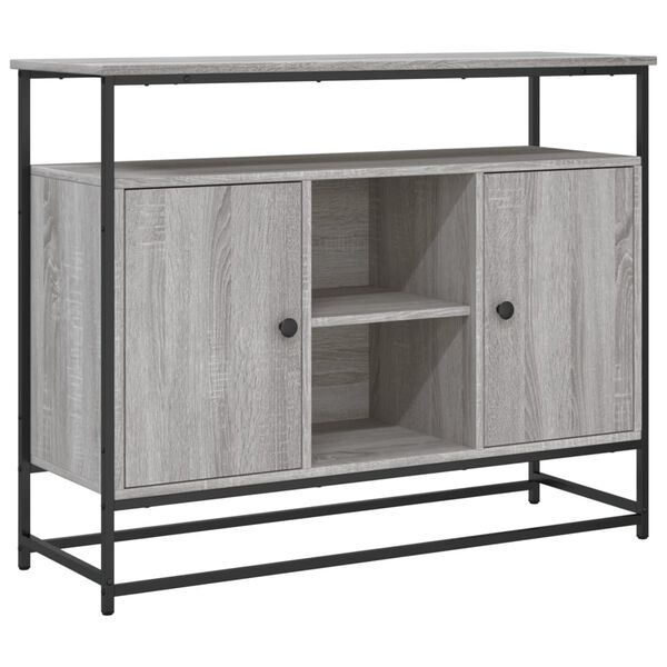 vidaXL Buffet sonoma gris 100x35x80 cm bois d'ing&eacute;nierie