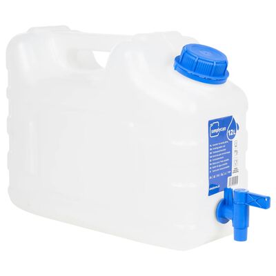 vidaXL Réservoir d'eau avec robinet transparent 10 L plastique