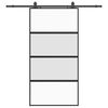vidaXL Porte coulissante avec kit de quincaillerie noir 102,5x205 cm